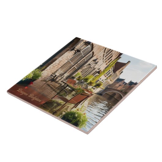 Bruges Belgium Sketch Medieval | Fliese (Seite)