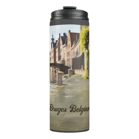 Bruges Belgium Sketch Medieval | Thermosbecher (Vorderseite)