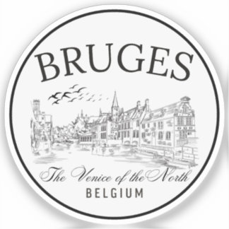Bruges Belgium – The Venice of the North Aufkleber