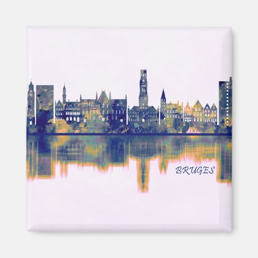 Bruges Skyline Magnet (Vorne)