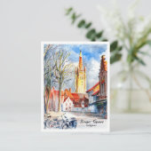 Bruges Square Belgium Colored Pencils Postkarte (Stehend Vorderseite)