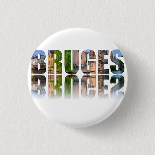 Bruges Text Foto Button (Vorderseite)