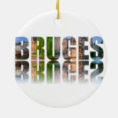 Bruges Text Foto Keramik Ornament (Hinten)