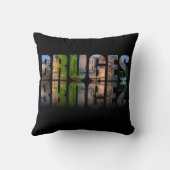Bruges Text Foto Kissen (Rückseite)