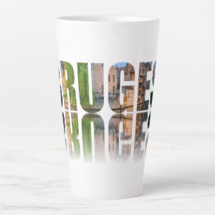 Bruges Text Foto Milchtasse