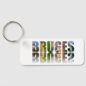 Bruges Text Foto Schlüsselanhänger (Rückseite)