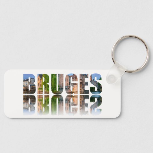 Bruges Text Foto Schlüsselanhänger (Vorderseite)