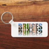 Bruges Text Foto Schlüsselanhänger (Rückseite)