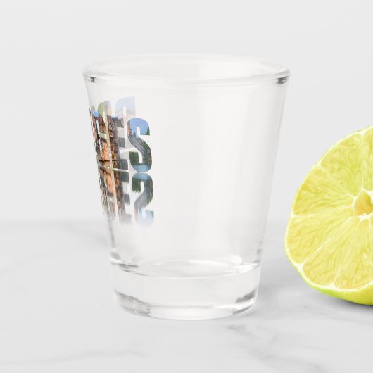 Bruges Text Foto Schnapsglas (Rechts)