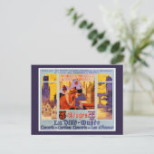 Bruges Vintage Travel Poster wiederbelebt Postkarte (Stehend Vorderseite)