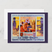 Bruges Vintage Travel Poster wiederbelebt Postkarte (Vorne/Hinten)