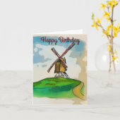 Bruges Windmill Karte (Gelbe Blume)