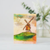 Bruges Windmill Postkarte (Stehend Vorderseite)