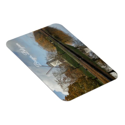 Bruges Windmills Autumn Reflections Magnet (Rechte Seite)