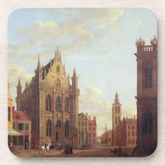 Brügge, 1824 (Öl auf Platte) Getränkeuntersetzer (Vorderseite)