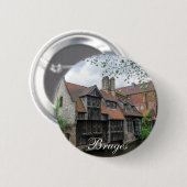 Brügge Altstadt in Belgien Button (Vorne & Hinten)