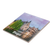 Brügge Altstadt und Belfischer Turm Fliese (Seite)