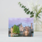 Brügge Altstadt und Belfischer Turm Postkarte (Stehend Vorderseite)