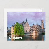 Brügge Altstadt und Belfischer Turm Postkarte (Vorne/Hinten)