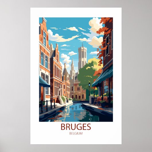 Brügge Belgien Berühmte Sehenswürdigkeiten Poster (Vorne)