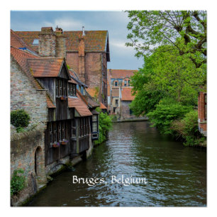 Brügge, Belgien (bezeichnet) Poster