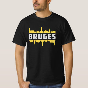 Brügge Belgien City Skyline Cityscape Funny Gift T-Shirt