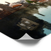 Brügge Belgien - Kanal und Belfry - 1900 Poster (Ecke)