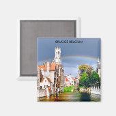 BRUGGE BELGIEN MAGNET (Vorderseite/Rückseite)