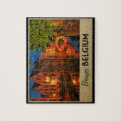 Brügge Belgien nachts Puzzle (Vertikal)