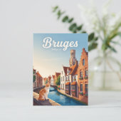 Brügge Belgien Postkarte (Stehend Vorderseite)