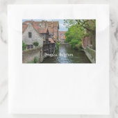 Brügge, Belgien Rechteckiger Aufkleber (Tasche)