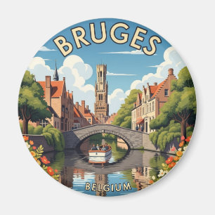 Brügge Belgien Reise Souvenir Vintage Magnet