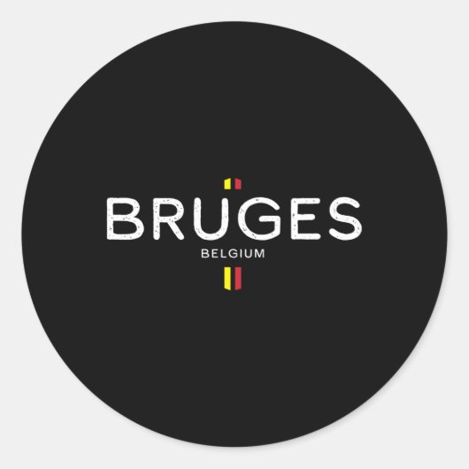 Brügge Belgien Runder Aufkleber (Vorderseite)