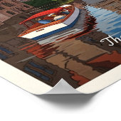 Brügge, Belgien Vintage Travel Poster (Ecke)