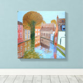 Brugge Canal Canvas Print Leinwanddruck (Insitu (Holzboden))