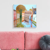 Brugge Canal Canvas Print Leinwanddruck (Insitu (Wohnzimmer))