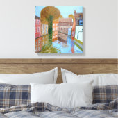 Brugge Canal Canvas Print Leinwanddruck (Insitu (Schlafzimmer))