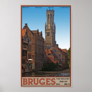 Brügge - der Belfry Poster
