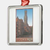 Brügge - der Belfry Silbernes Ornament (Links)