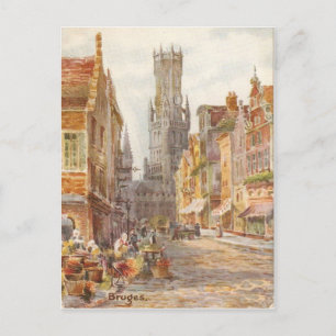 Brügge, der Carrillion-Turm Postkarte