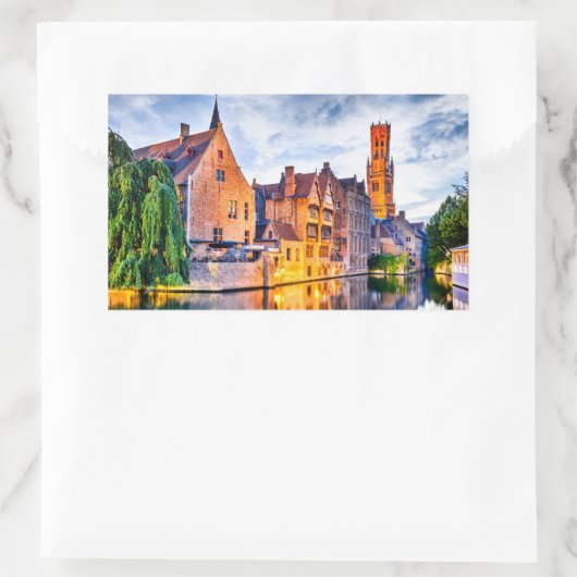 Brügge Rechteckiger Aufkleber (Tasche)