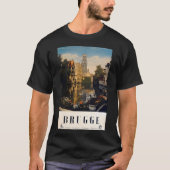 Brugge Retro Poster T-Shirt (Vorderseite)