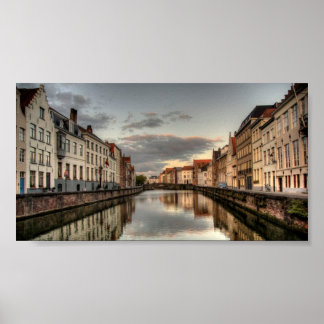 Brugge Sunrise Poster