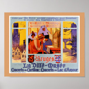 Brügge Vintage Reiseposter Restauriert Poster