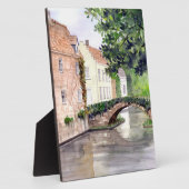 Brügge Wasserfarbenmalerei von Farida Greenfield Fotoplatte (Seite)