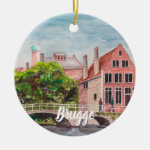 Brügge Wasserfarbenmalerei von Farida Greenfield