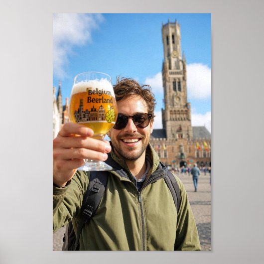 Brügger Bier Toast auf dem Marktplatz Poster (Vorne)