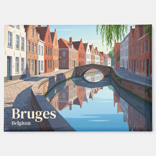Brügger Kanäle Belgien Magnet (Vorderseite)