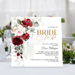 Brugundy and Blush Pink Floral Bridge soll