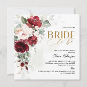 Brugundy and Blush Pink Floral Bridge soll (Vorderseite)